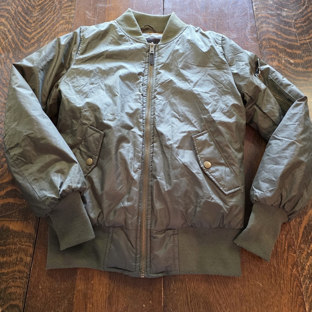 Yoki Outerwear Olive Green Jacket Full Zip Snap Pockets Women's Size S
